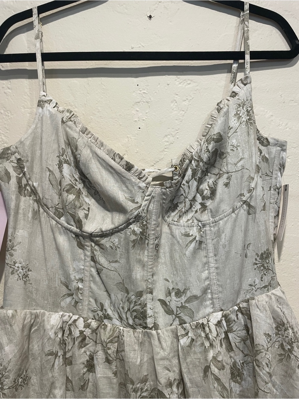 V. Chapman Sage Floral Lace-Up Maxi Dress NWT Size 12 - Picture 6 of 16